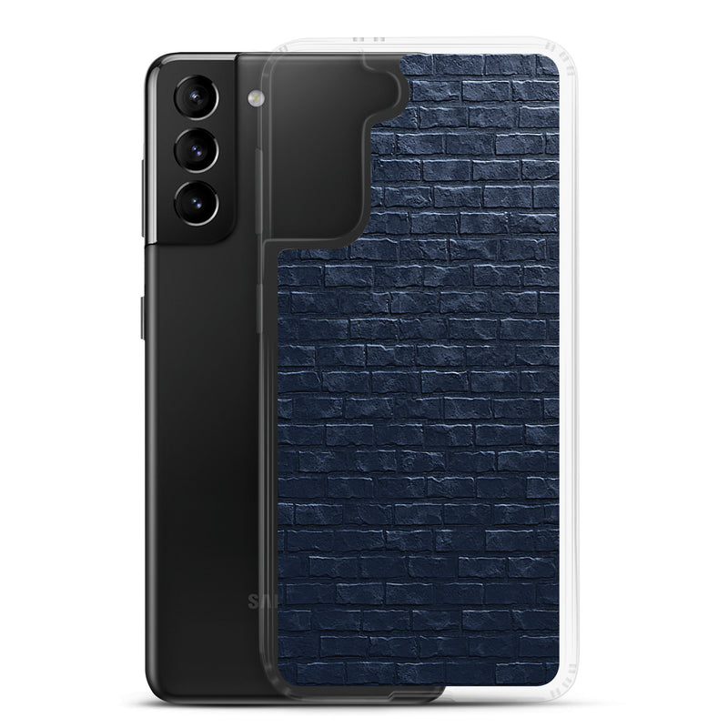 Load image into Gallery viewer, Dark Grey Brick Stone Samsung Clear Thin Case CREATIVETECH
