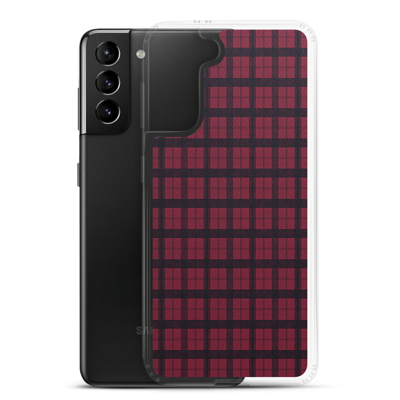 Load image into Gallery viewer, Burberry Red Textile Samsung Clear Thin Case CREATIVETECH
