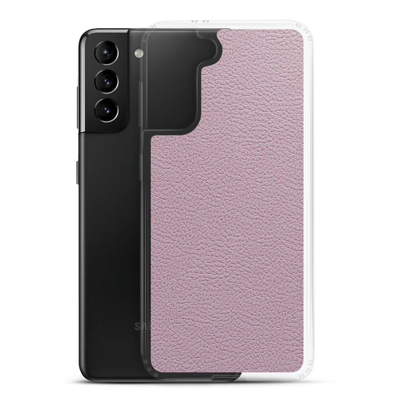 Load image into Gallery viewer, Candy Pink Leather Samsung Clear Thin Case CREATIVETECH
