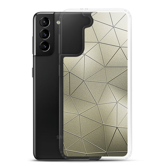 Golden Polygon Metal Samsung Clear Thin Case CREATIVETECH