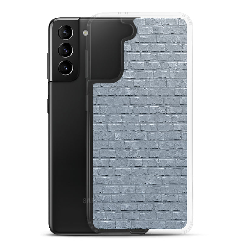 Load image into Gallery viewer, White Grey Brick Stone Samsung Clear Thin Case CREATIVETECH
