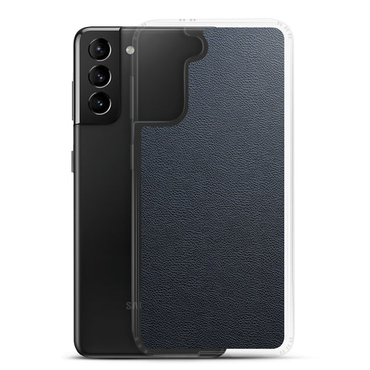 Black Leather Samsung Clear Thin Case CREATIVETECH