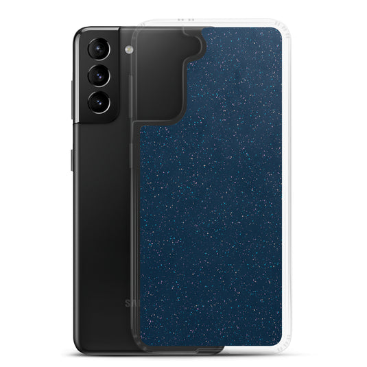 Deep Blue Speckled Samsung Clear Thin Case CREATIVETECH