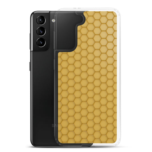 Honeycomb Wax Yellow Samsung Clear Thin Case CREATIVETECH