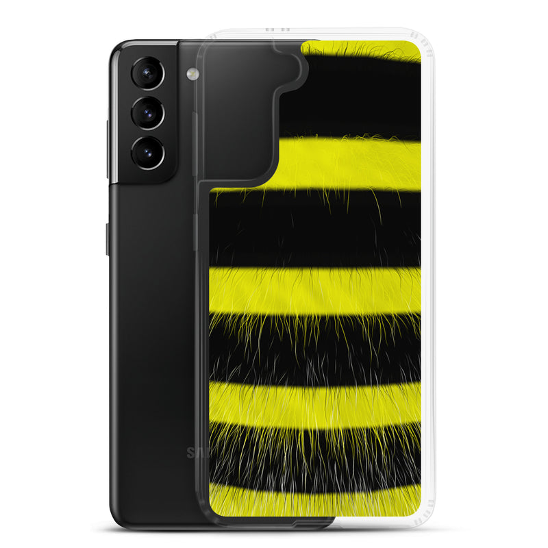 Load image into Gallery viewer, Fluffy Bee Black Yellow Samsung Clear Thin Case CREATIVETECH
