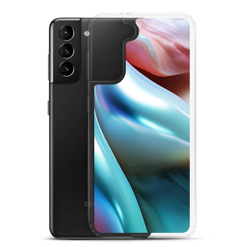 Load image into Gallery viewer, Marine Blue Green Orange Pearl Samsung Clear Thin Case CREATIVETECH