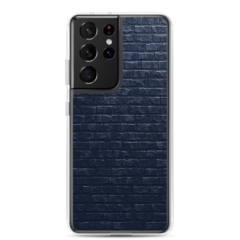 Load image into Gallery viewer, Dark Grey Brick Stone Samsung Clear Thin Case CREATIVETECH
