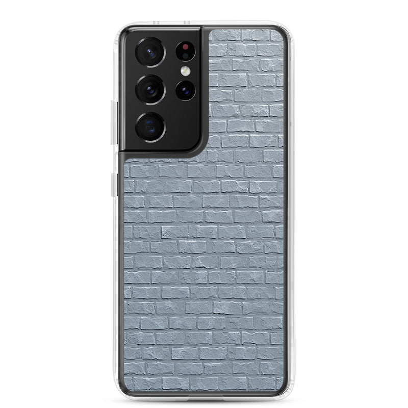 Load image into Gallery viewer, White Grey Brick Stone Samsung Clear Thin Case CREATIVETECH