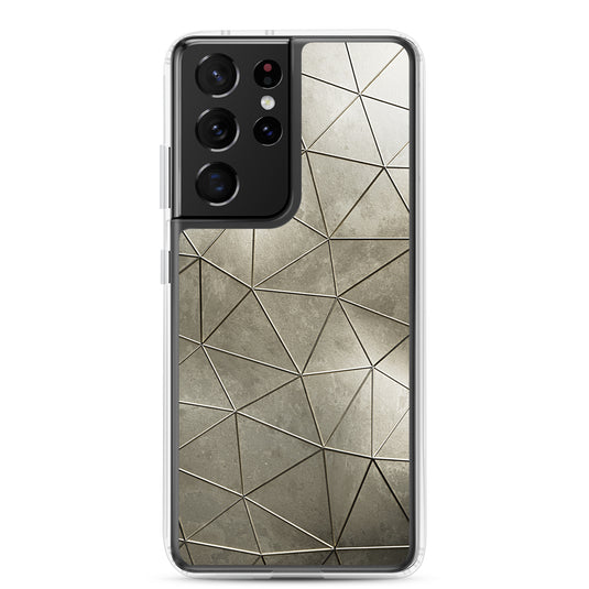 Aged Gold Polygon Samsung Clear Thin Case CREATIVETECH