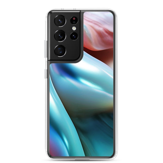 Marine Blue Green Orange Pearl Samsung Clear Thin Case CREATIVETECH