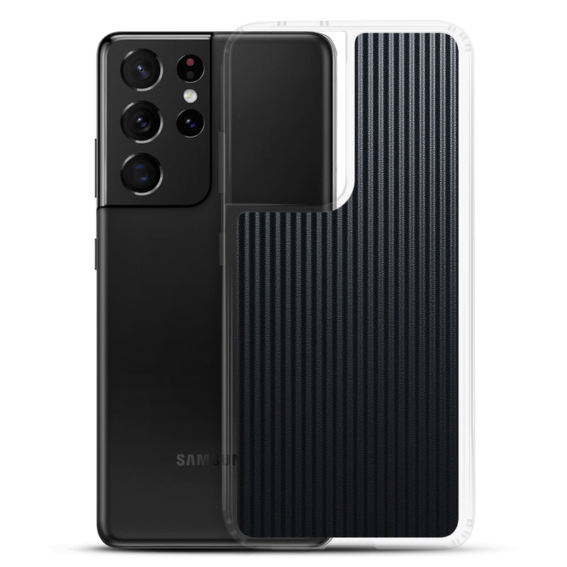 Load image into Gallery viewer, Striped Carbon Fiber Samsung Clear Thin Case CREATIVETECH