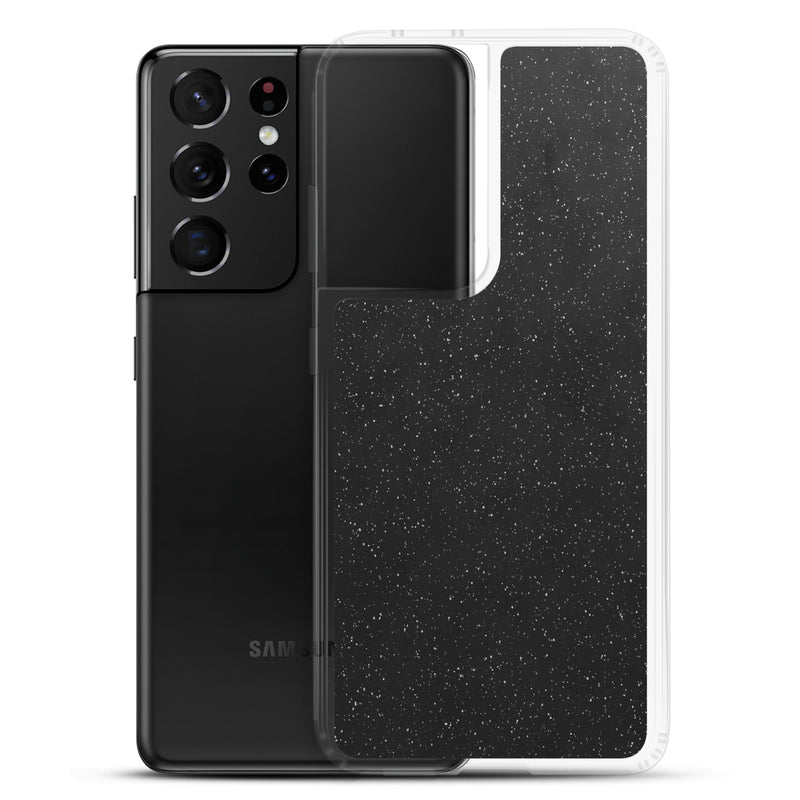 Load image into Gallery viewer, Black Speckled Samsung Clear Thin Case CREATIVETECH