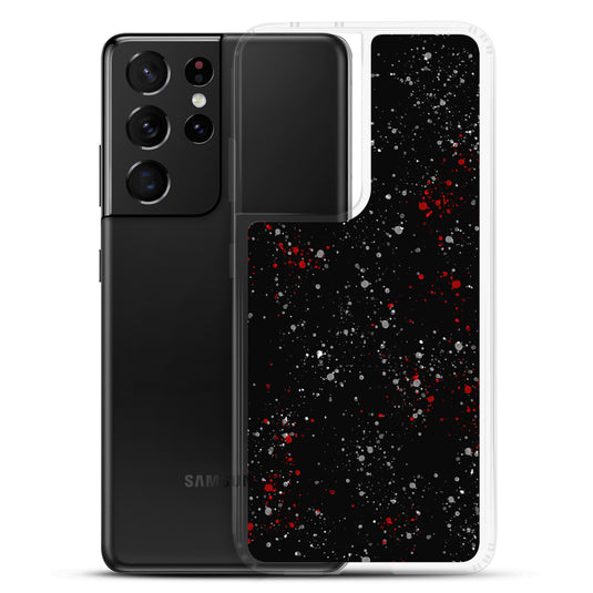 Painted Black Red White Samsung Clear Thin Case CREATIVETECH