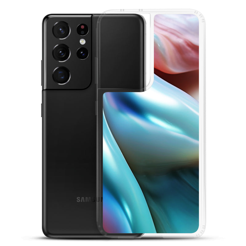 Load image into Gallery viewer, Marine Blue Green Orange Pearl Samsung Clear Thin Case CREATIVETECH