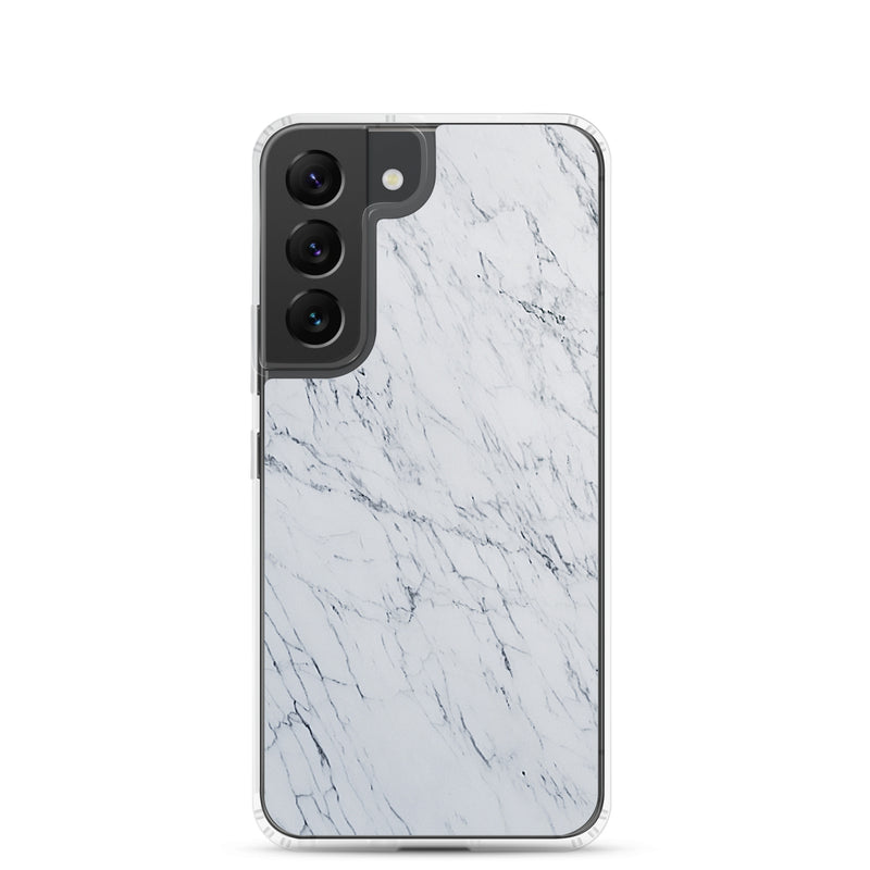 Load image into Gallery viewer, White Marble Stone Samsung Clear Thin Case CREATIVETECH
