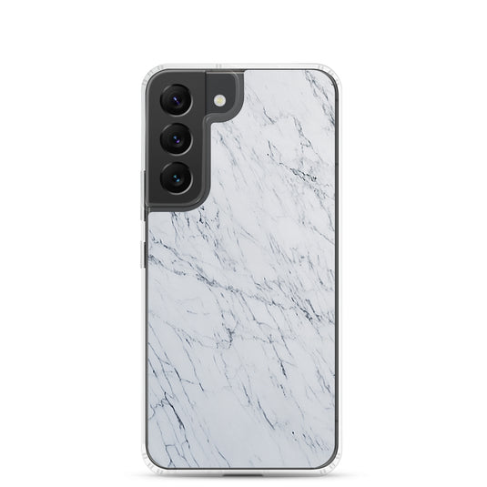 White Marble Stone Samsung Clear Thin Case CREATIVETECH