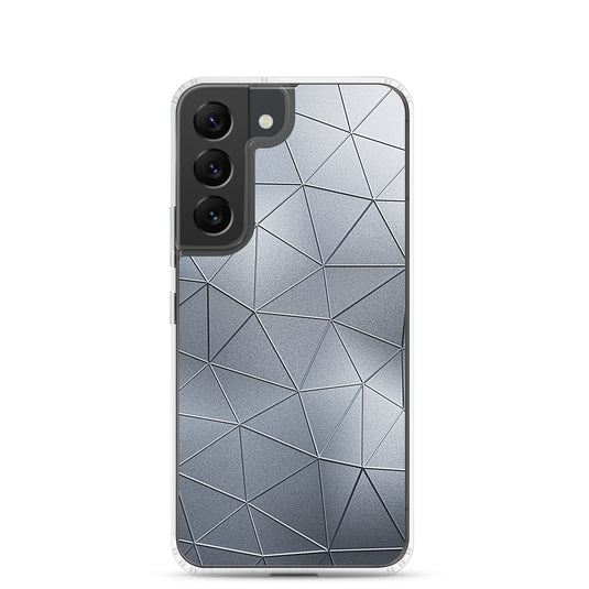 Silver Polygon Metal Samsung Clear Thin Case CREATIVETECH