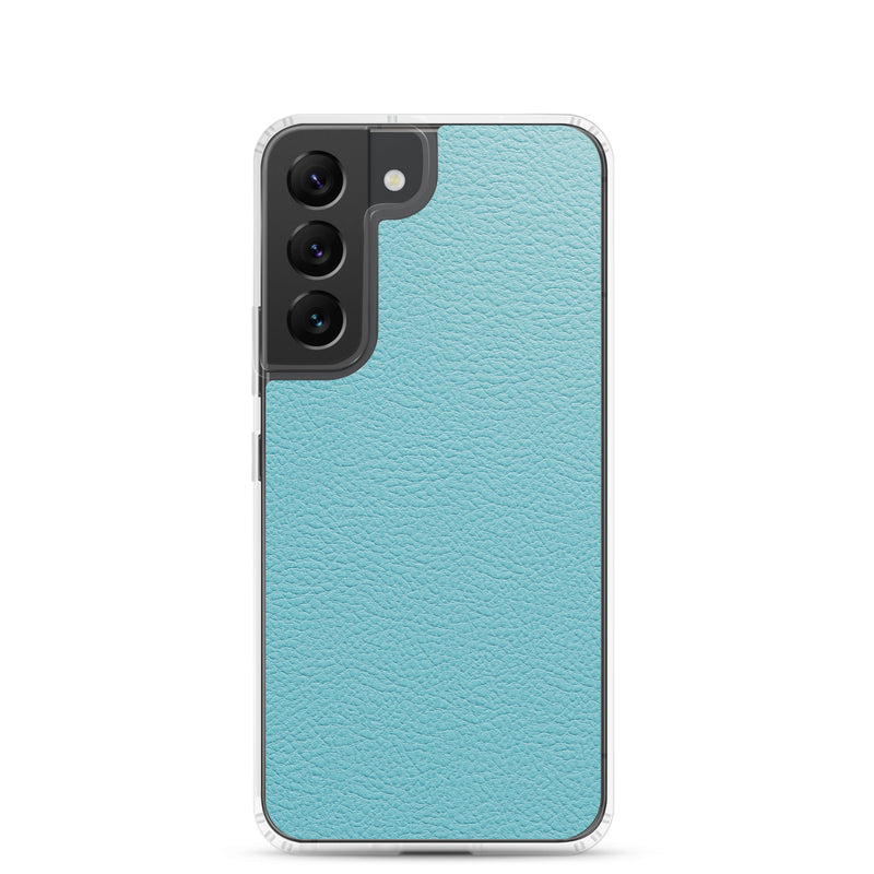 Load image into Gallery viewer, Mint Green Leather Samsung Clear Thin Case CREATIVETECH
