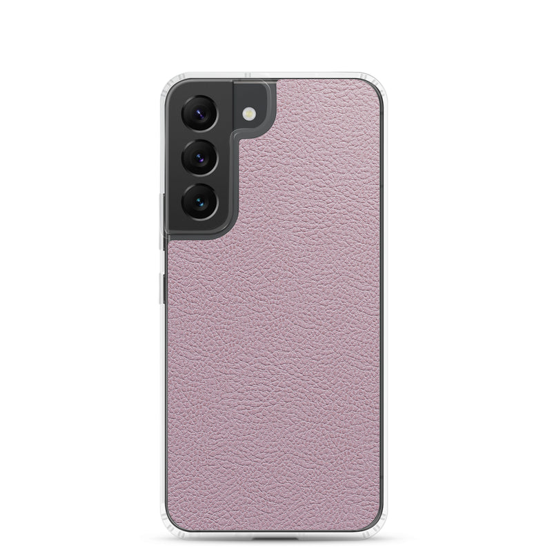 Load image into Gallery viewer, Candy Pink Leather Samsung Clear Thin Case CREATIVETECH