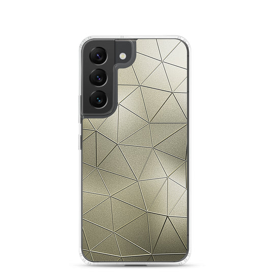 Golden Polygon Metal Samsung Clear Thin Case CREATIVETECH