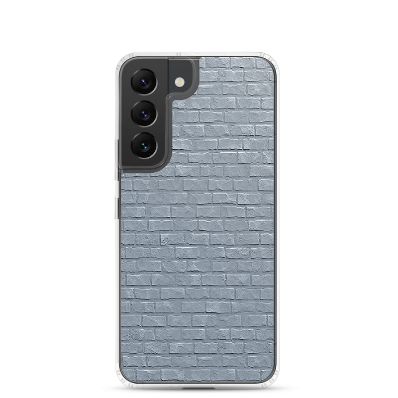 Load image into Gallery viewer, White Grey Brick Stone Samsung Clear Thin Case CREATIVETECH