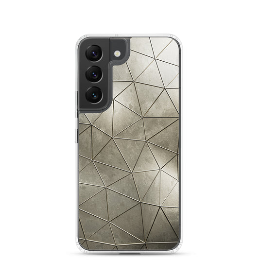 Aged Gold Polygon Samsung Clear Thin Case CREATIVETECH