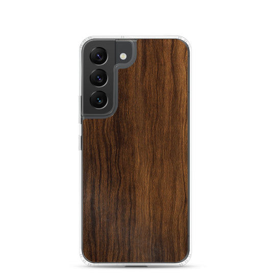 Dark Brown Wood Samsung Clear Thin Case CREATIVETECH