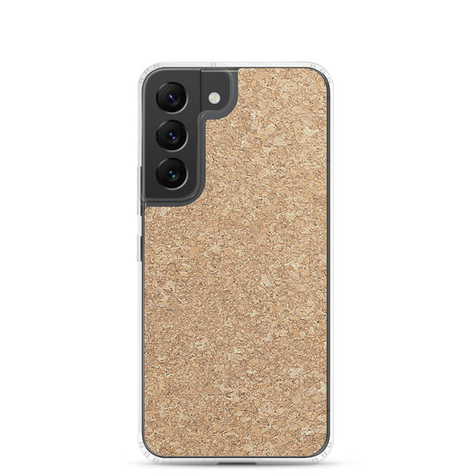 Light Brown Cork Wood Samsung Clear Thin Case CREATIVETECH