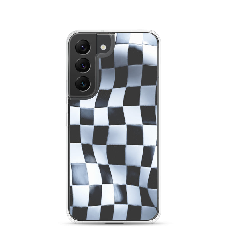 Load image into Gallery viewer, Chess Mat Black White Curved Samsung Clear Thin Case CREATIVETECH
