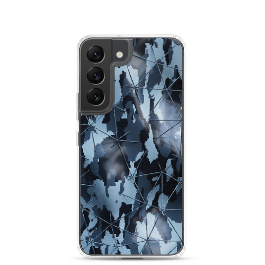 Military Camouflage Grey Tech Polygon Samsung Clear Thin Case CREATIVETECH