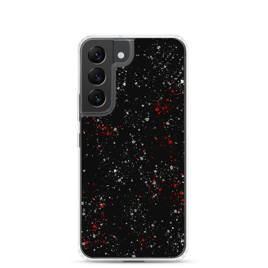 Painted Black Red White Samsung Clear Thin Case CREATIVETECH