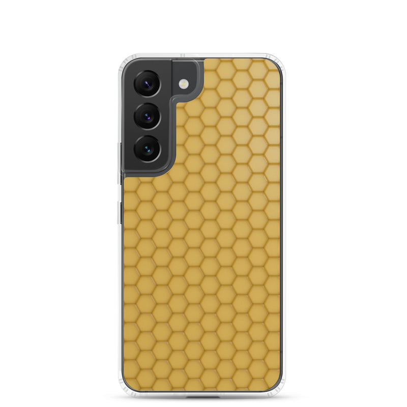 Load image into Gallery viewer, Honeycomb Wax Yellow Samsung Clear Thin Case CREATIVETECH
