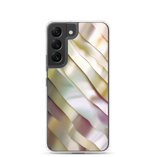 Soft Yellow Pink Pearl Samsung Clear Thin Case CREATIVETECH