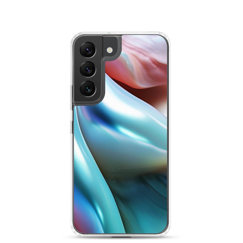 Load image into Gallery viewer, Marine Blue Green Orange Pearl Samsung Clear Thin Case CREATIVETECH