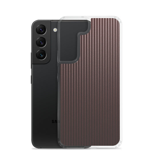 Dark Red Striped Carbon Fiber Samsung Clear Thin Case CREATIVETECH