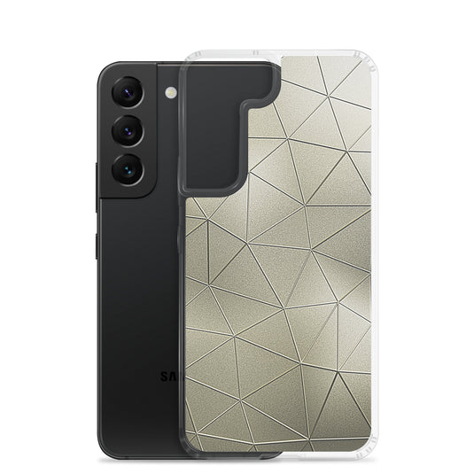 Golden Polygon Metal Samsung Clear Thin Case CREATIVETECH