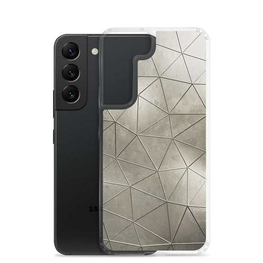 Aged Gold Polygon Samsung Clear Thin Case CREATIVETECH