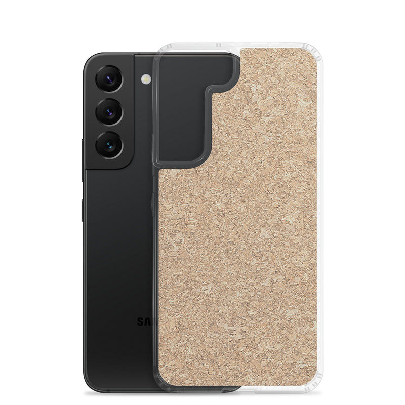 Load image into Gallery viewer, Light Brown Cork Wood Samsung Clear Thin Case CREATIVETECH
