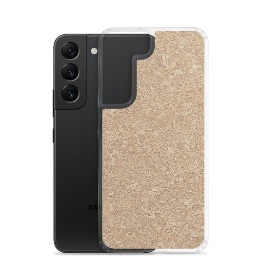 Light Brown Cork Wood Samsung Clear Thin Case CREATIVETECH