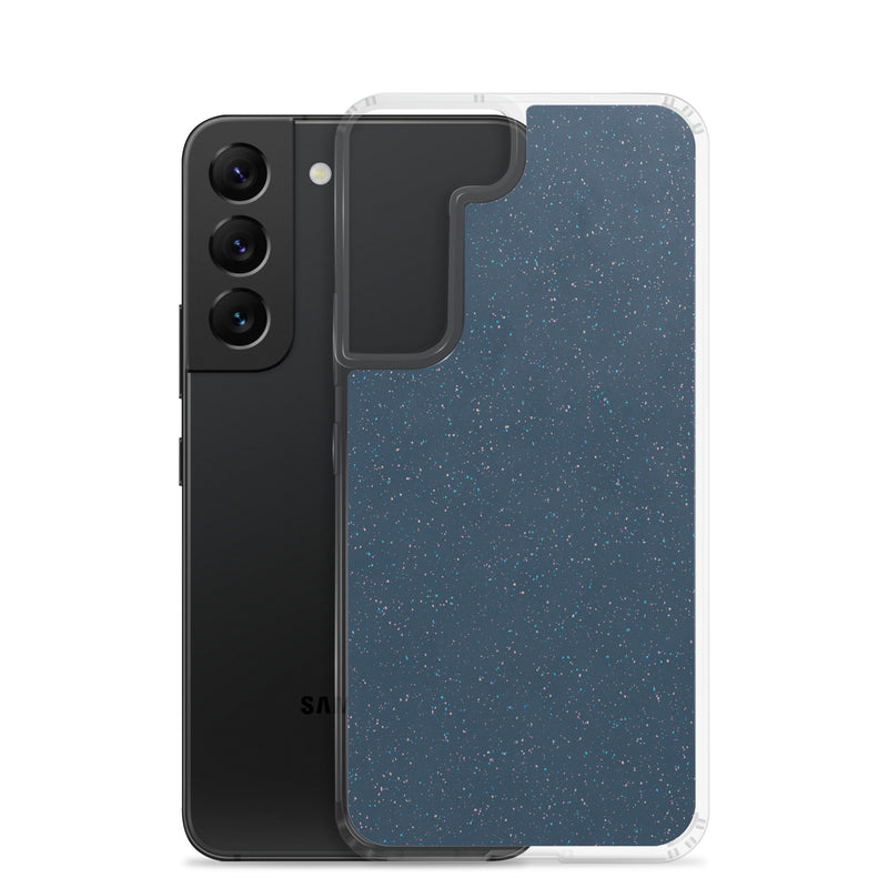 Load image into Gallery viewer, Deep Blue Speckled Samsung Clear Thin Case CREATIVETECH