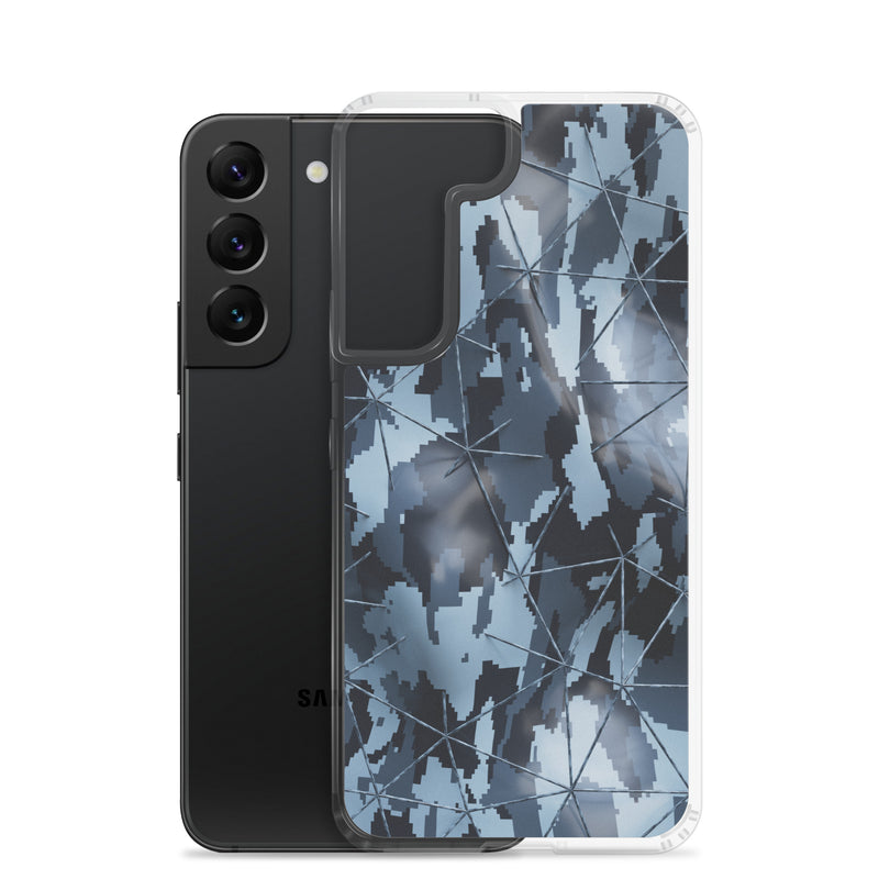 Load image into Gallery viewer, Military Camouflage Grey Tech Polygon Samsung Clear Thin Case CREATIVETECH
