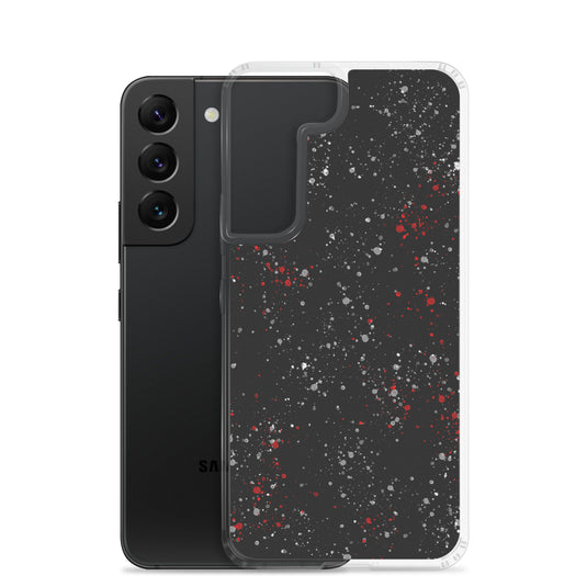 Painted Black Red White Samsung Clear Thin Case CREATIVETECH