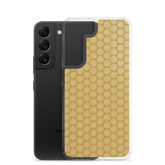 Honeycomb Wax Yellow Samsung Clear Thin Case CREATIVETECH