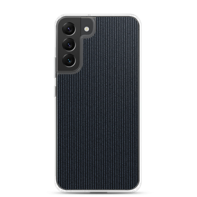 Load image into Gallery viewer, Dark Grey Fiber Textile Samsung Clear Thin Case CREATIVETECH
