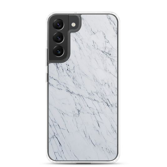 White Marble Stone Samsung Clear Thin Case CREATIVETECH