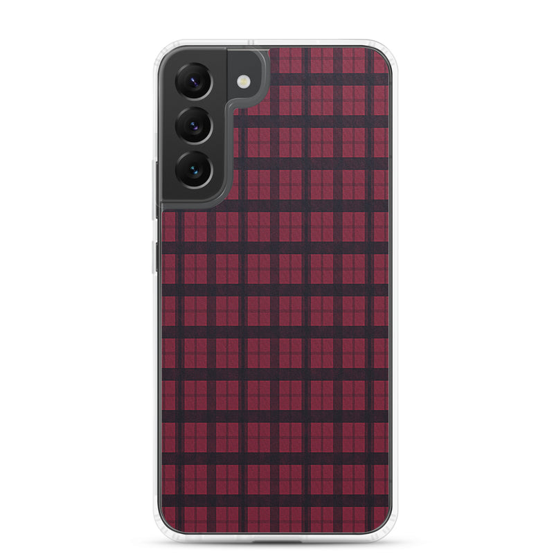 Load image into Gallery viewer, Burberry Red Textile Samsung Clear Thin Case CREATIVETECH
