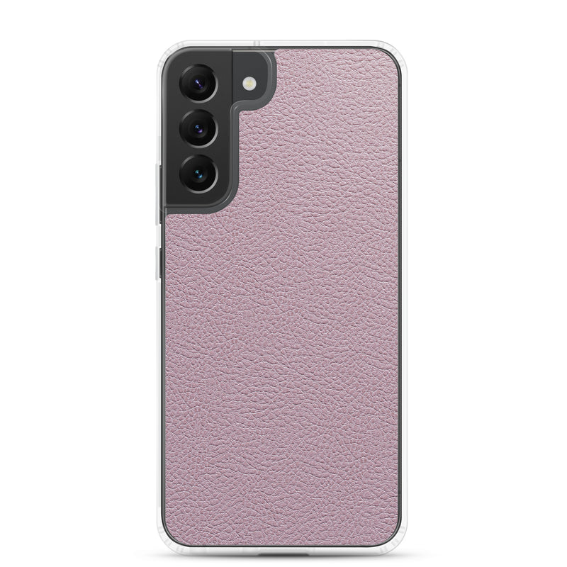 Load image into Gallery viewer, Candy Pink Leather Samsung Clear Thin Case CREATIVETECH
