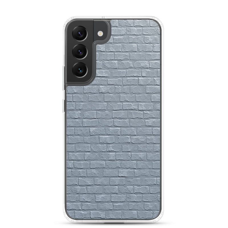 Load image into Gallery viewer, White Grey Brick Stone Samsung Clear Thin Case CREATIVETECH
