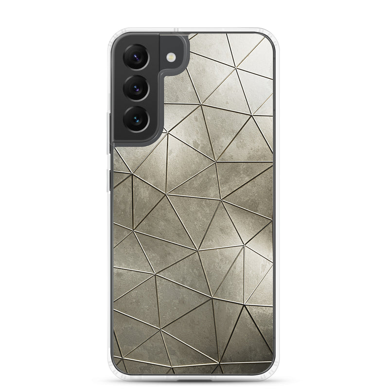 Load image into Gallery viewer, Aged Gold Polygon Samsung Clear Thin Case CREATIVETECH