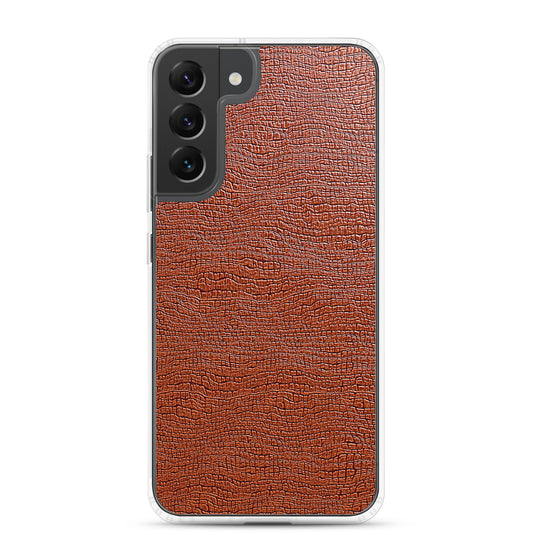 Exotic Brown Leather Samsung Clear Thin Case CREATIVETECH